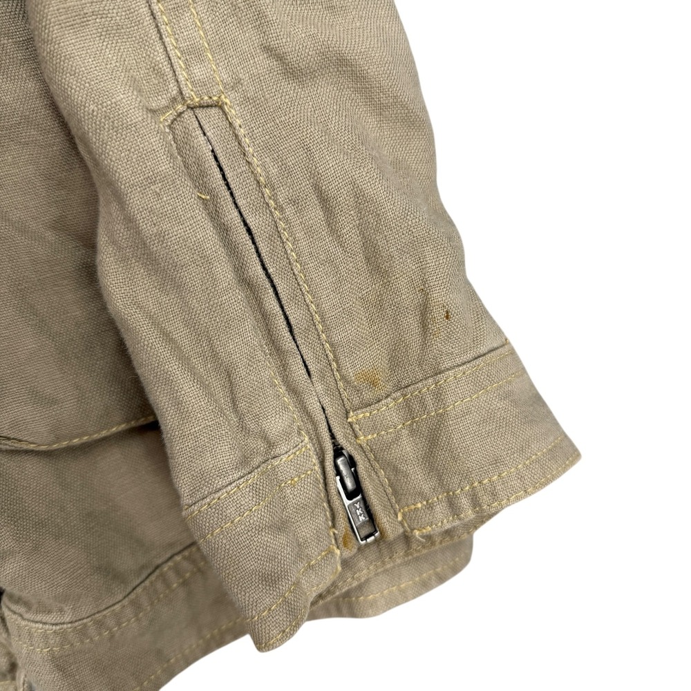 Free People Linen Jacket Hooded Utility Oversized Beige Small - Picture 3 of 7